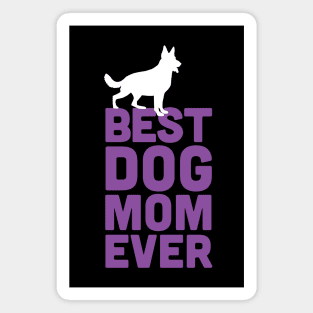 Best German Shepherd Dog Mom Ever - Purple Dog Lover Gift Magnet